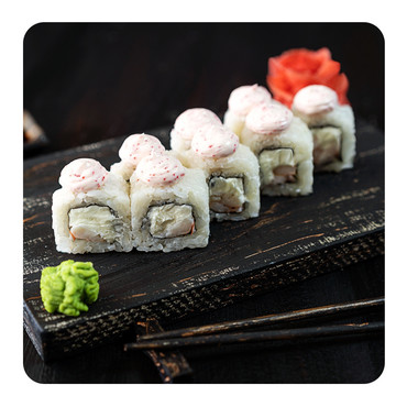 Роллы Вулкан с креветкой