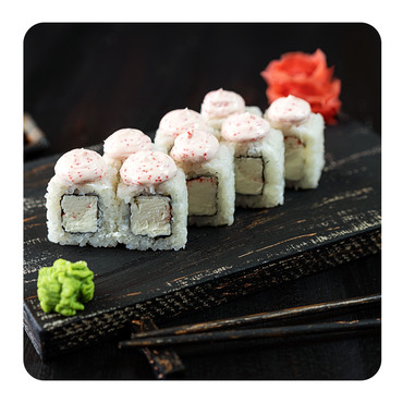 Роллы Вулкан с крабом